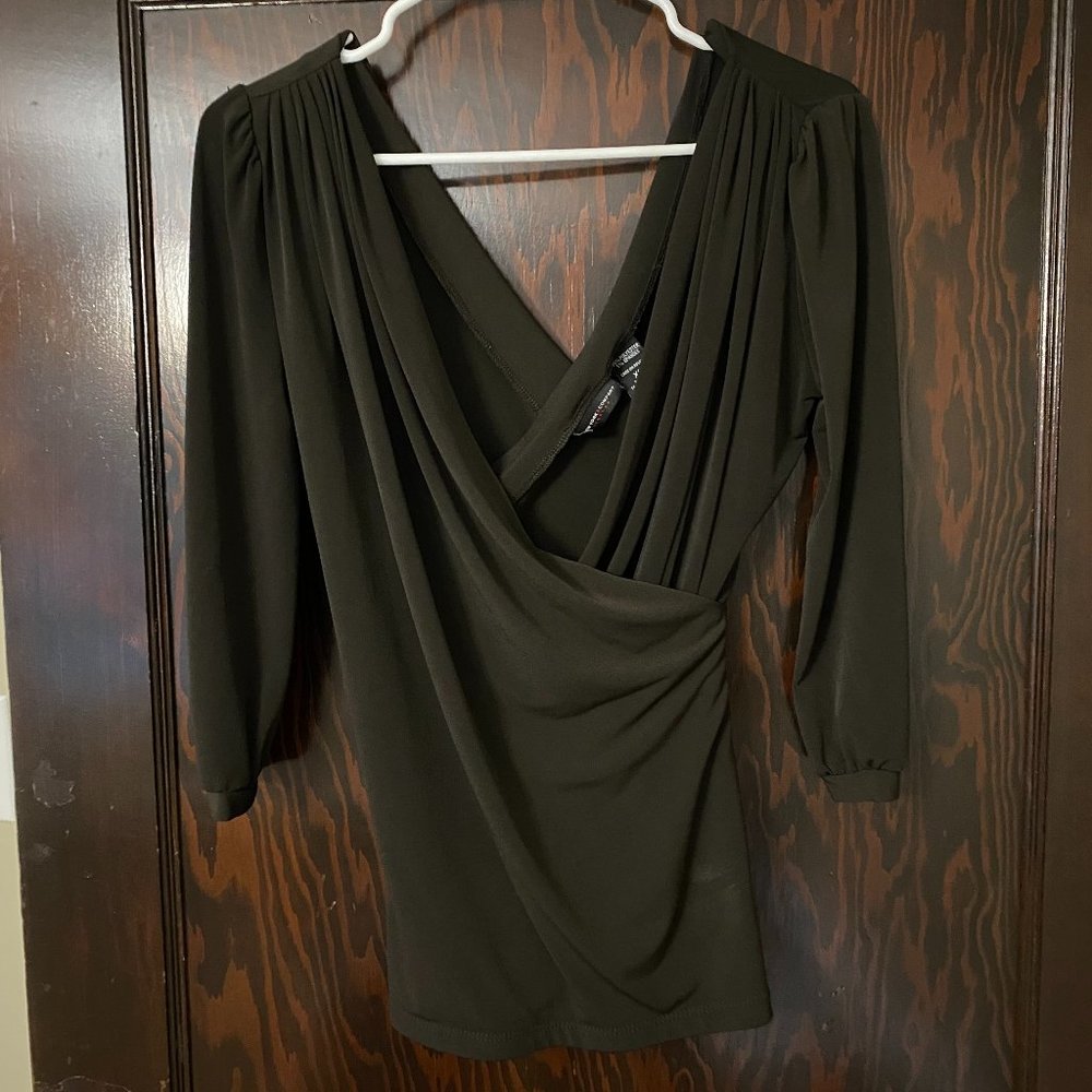 New York & Company Brown Blouse